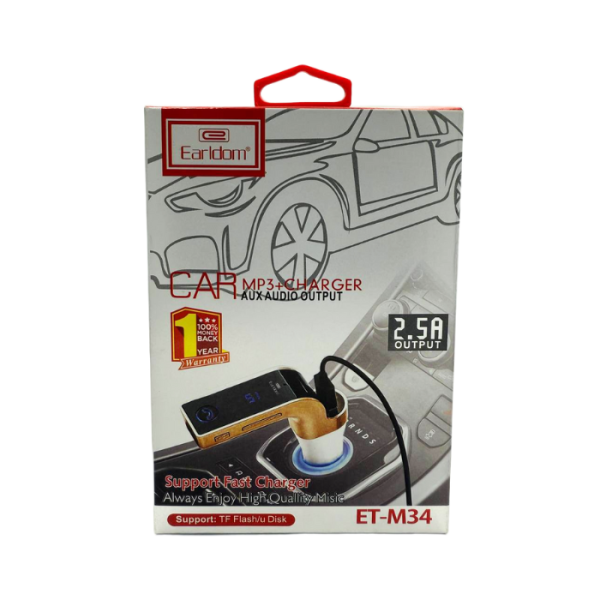 EARLDOM CHARGEUR ALUM CIGAR/CAR MP3/USB